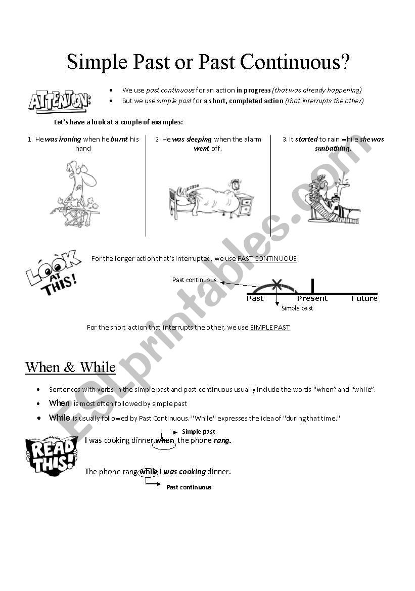 Simple Past / Past Continuous worksheet