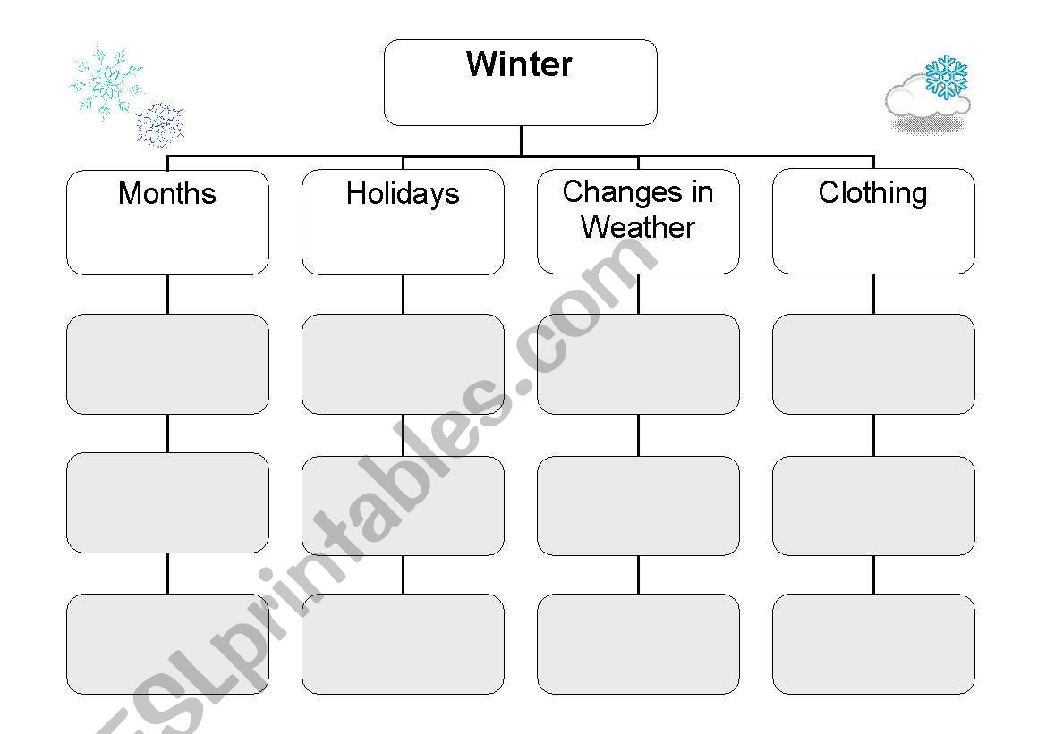 Webbing Winter worksheet