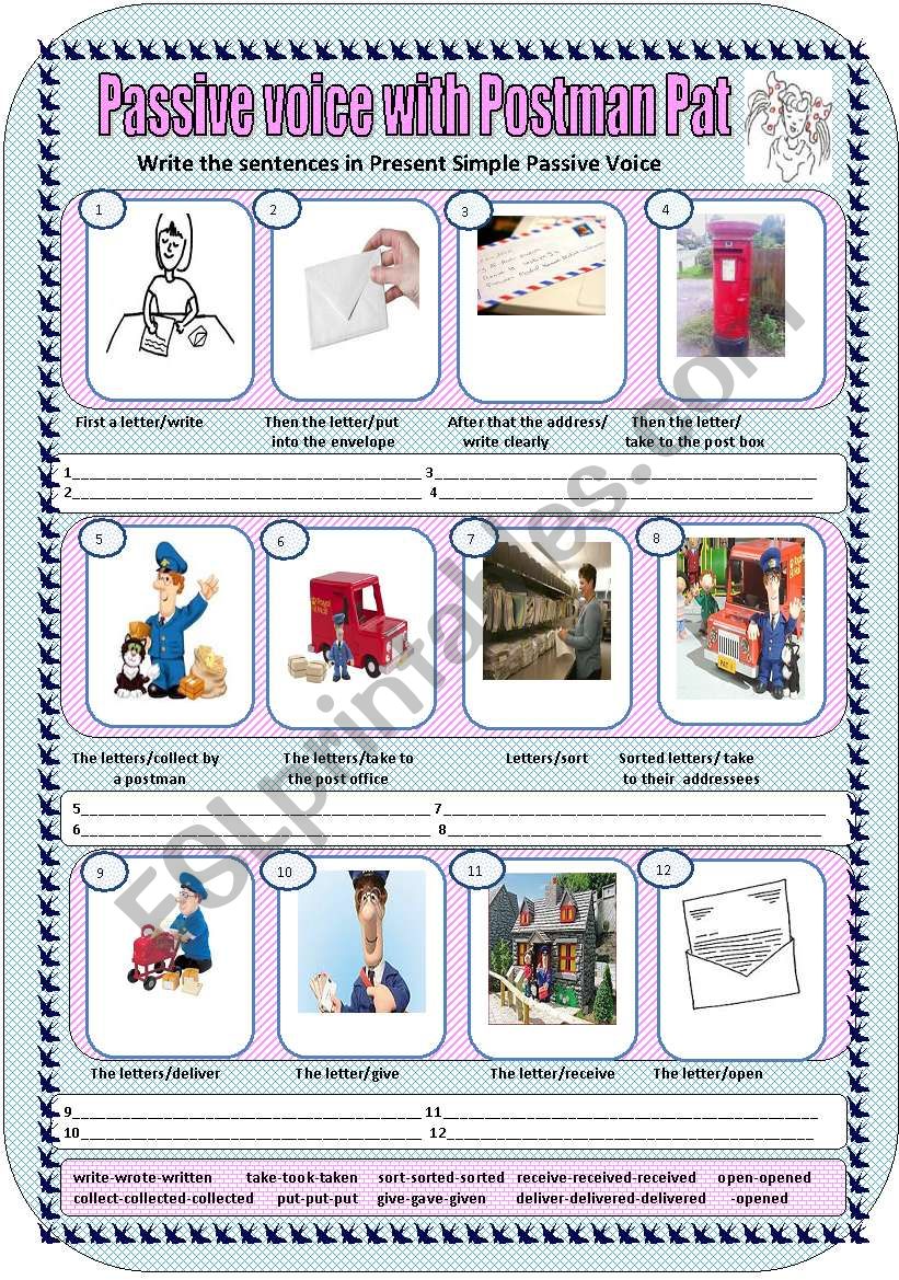 POSTMAN PAT Present Simple Passive Voice 