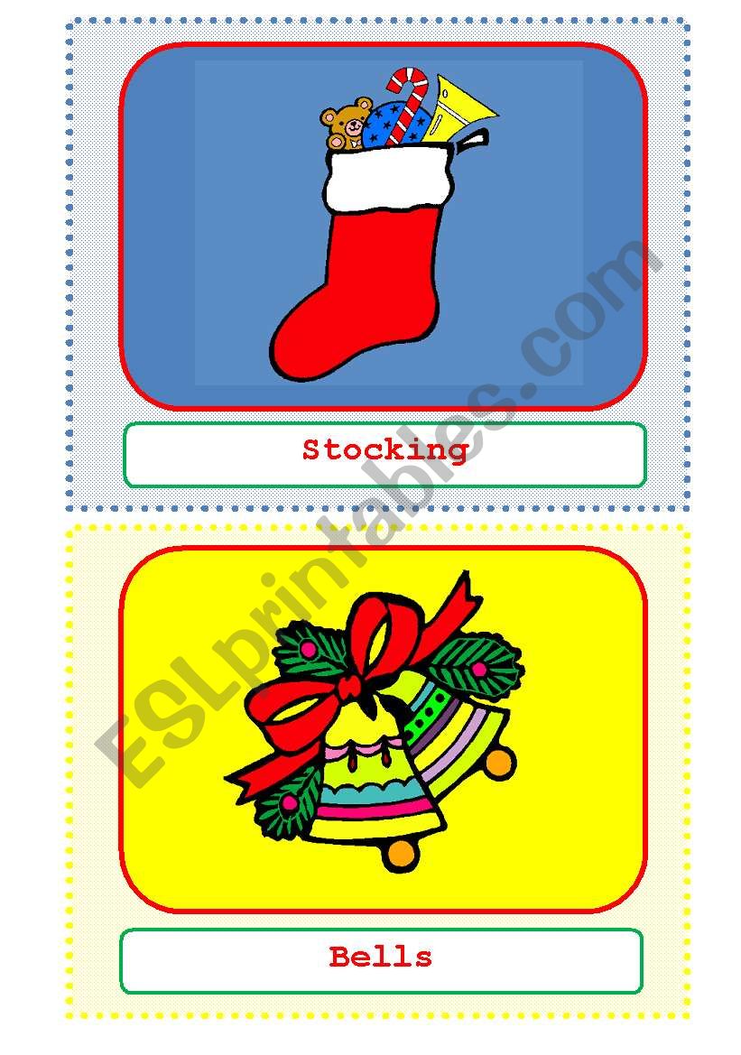 Christmas flascards 2/3 worksheet