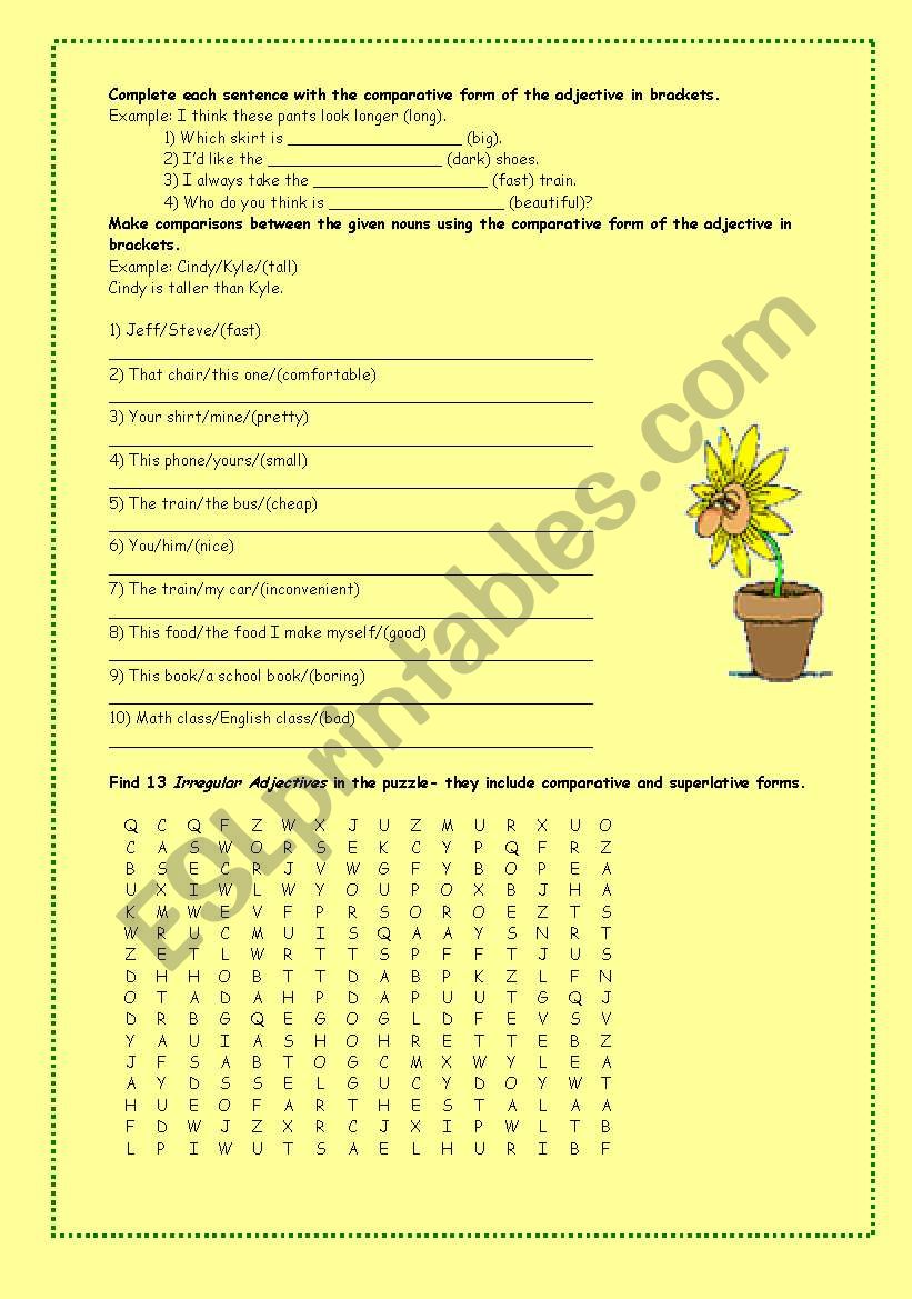 Adjectives worksheet