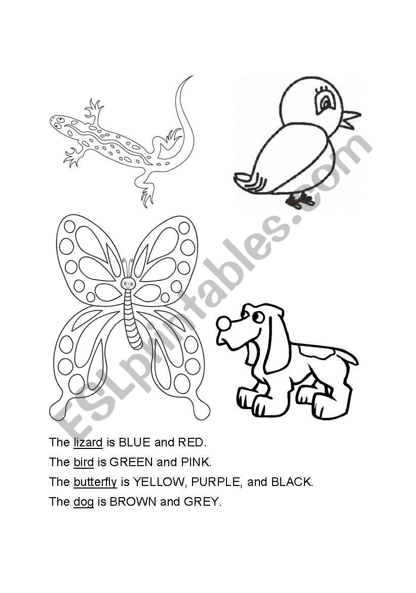 Animal Coloring worksheet