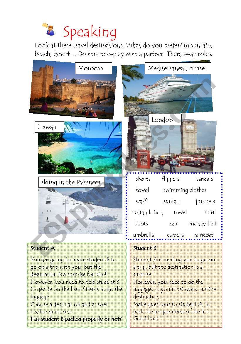 Role-play. Travelling. continuous present tense