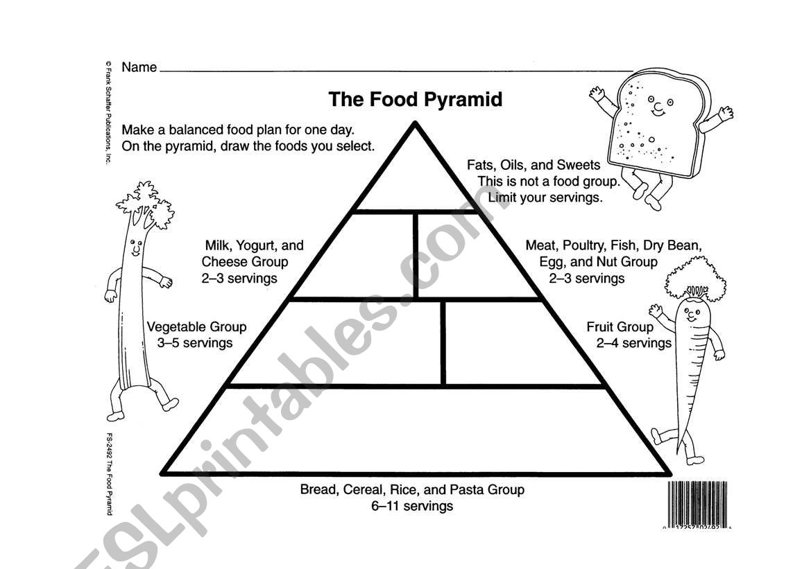 food pyramid worksheet