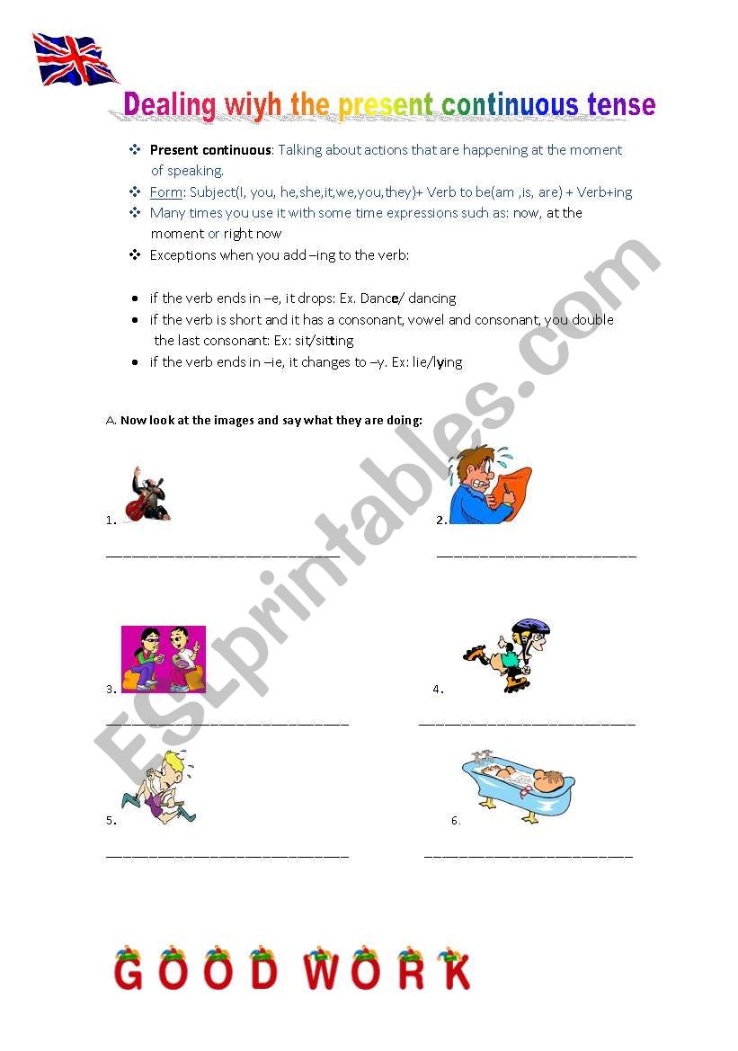 dealing with present continuous tense