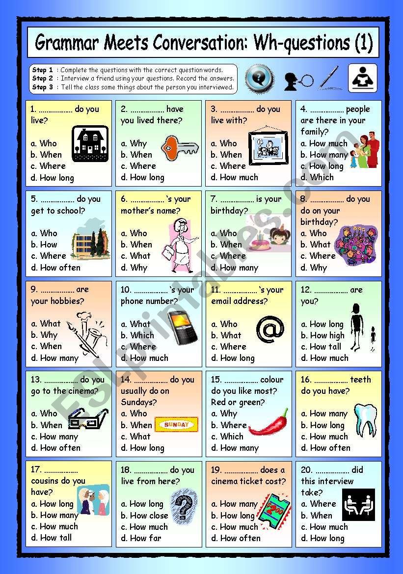 Grammar Meets Conversation: Wh-questions (1) - Getting To Know You