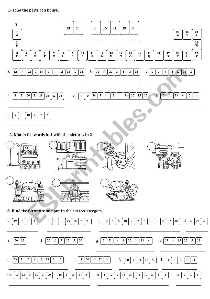 House parts and furniture- part 1