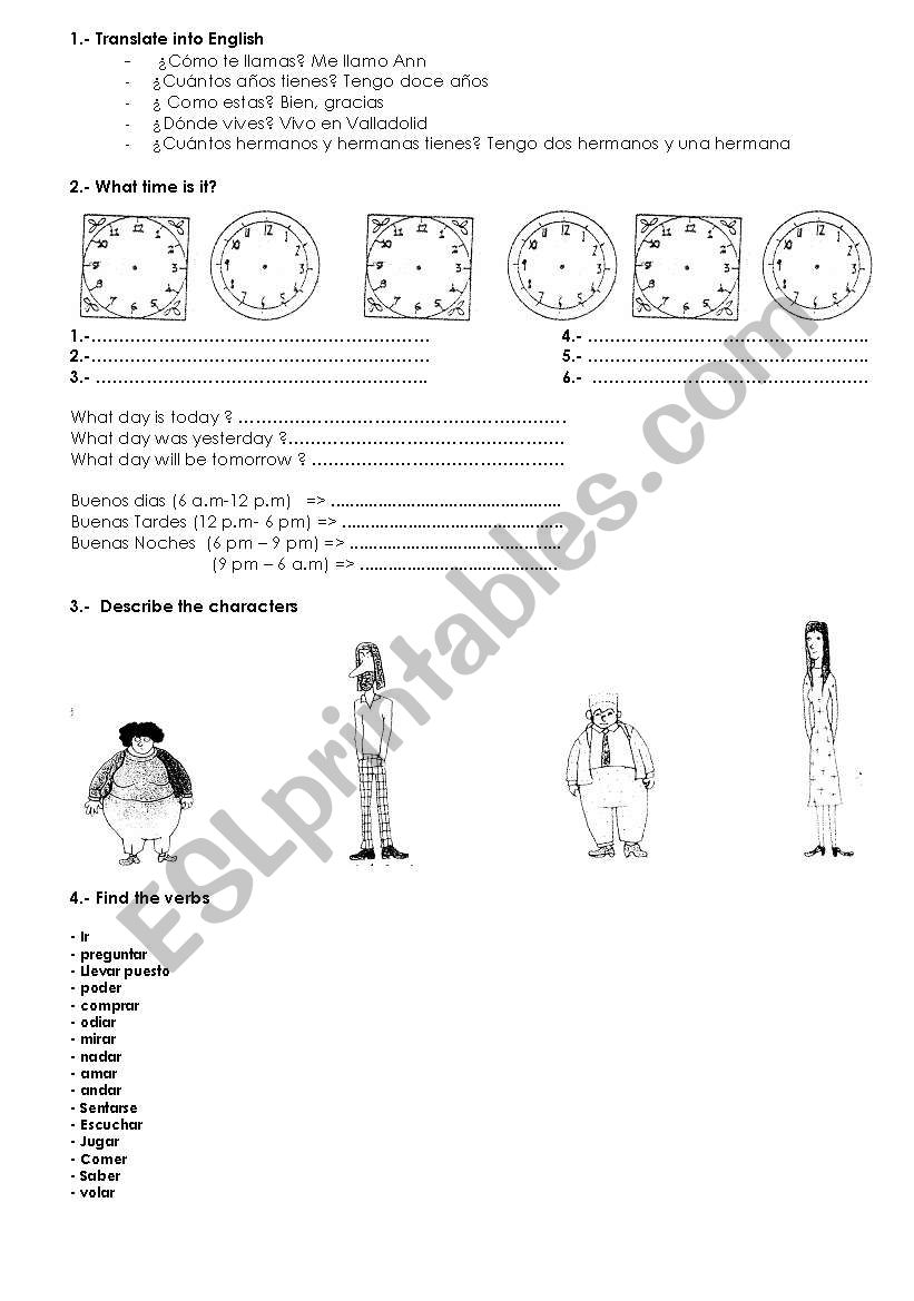 Mixed Revision worksheet