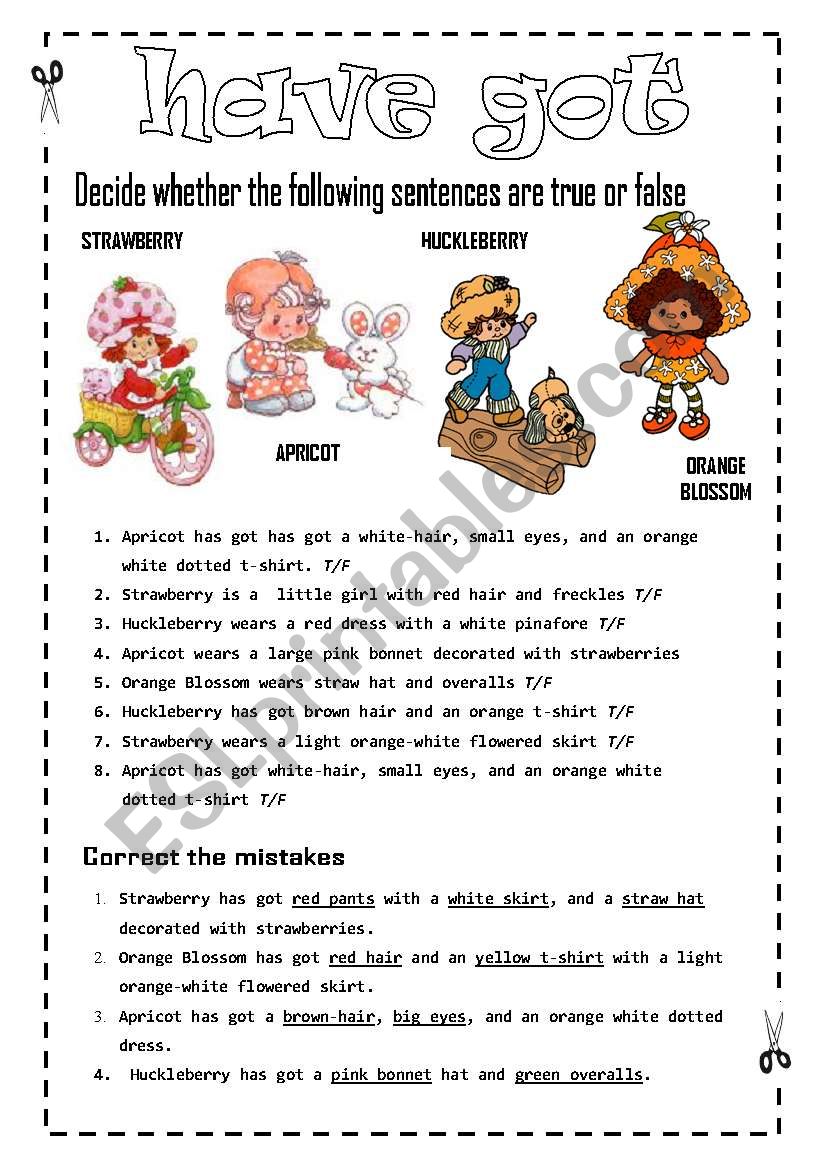 HAVE GOT - FULLY EDITABLE worksheet