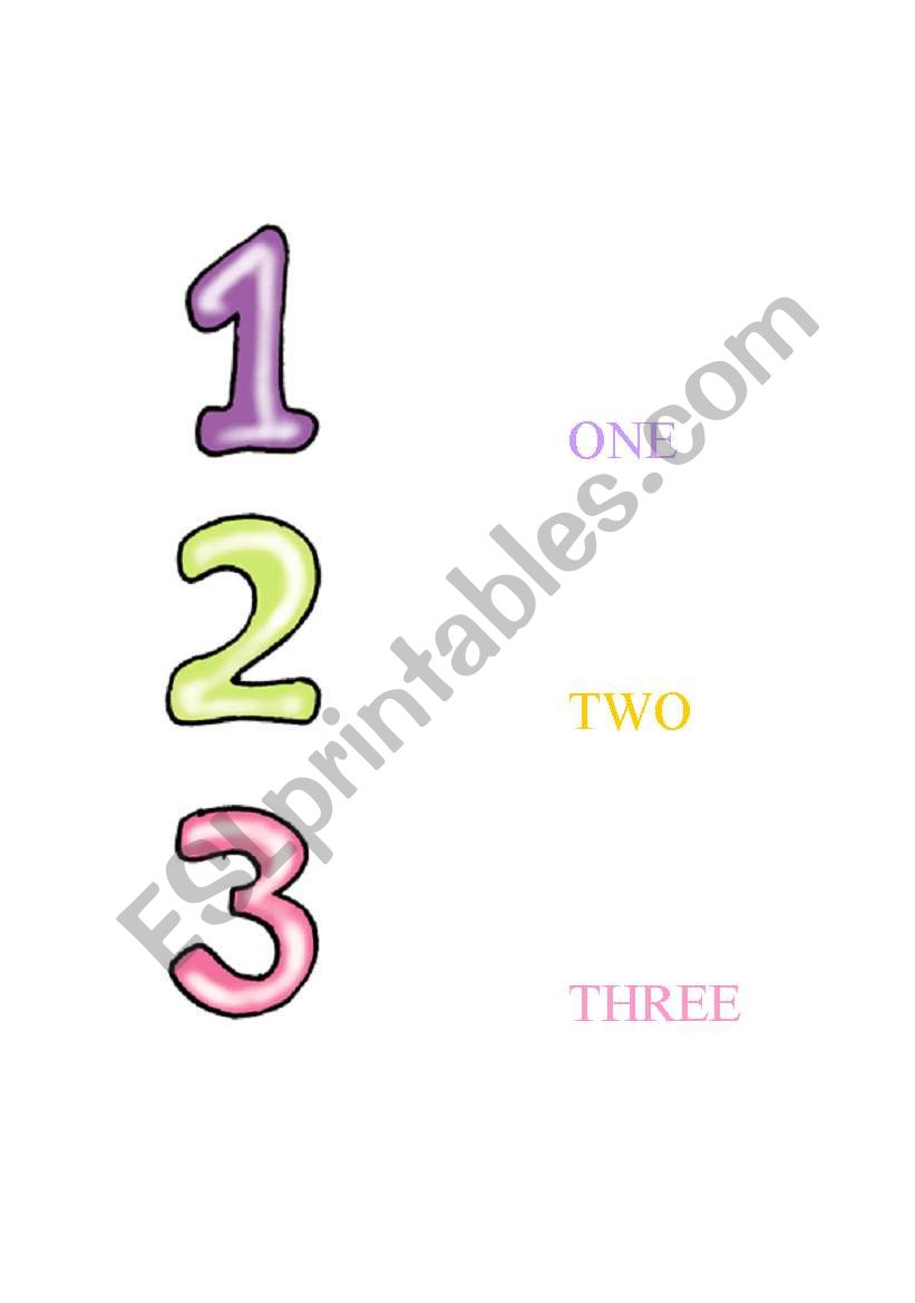Numbers from 1 to 12 worksheet