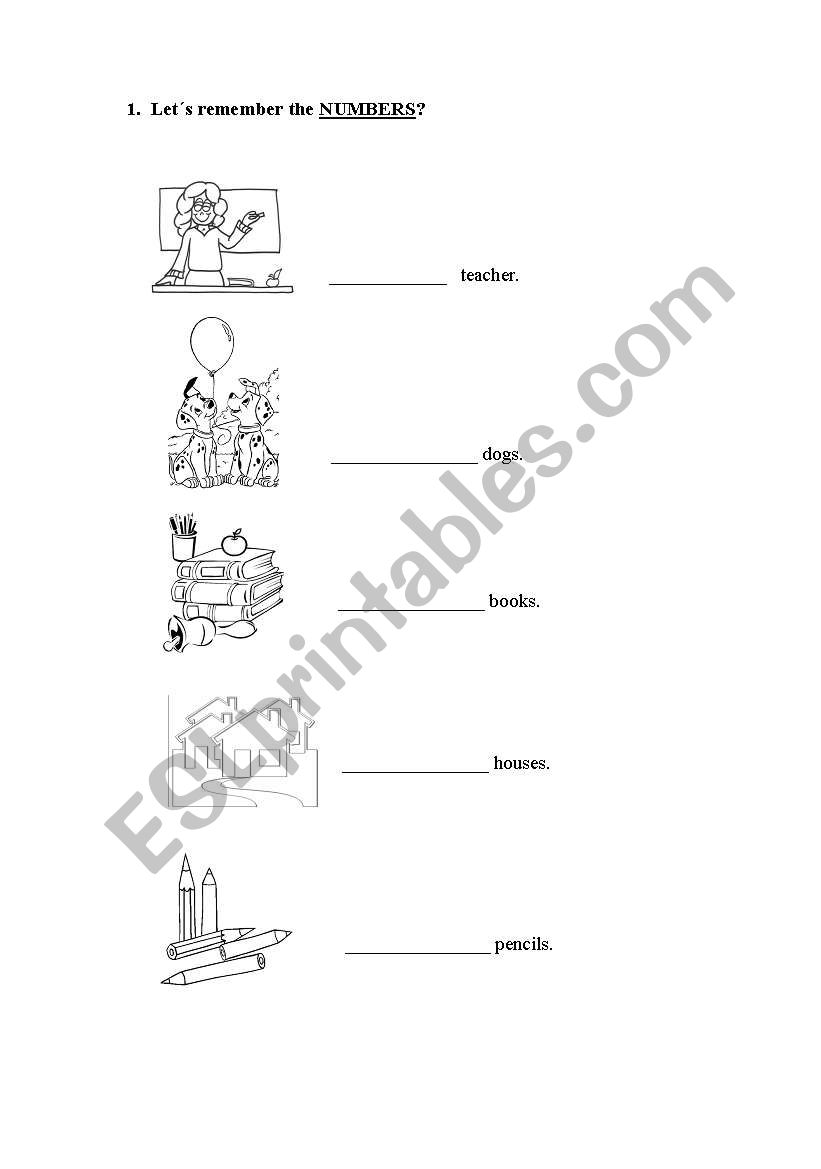 Lets count the Numbers! worksheet