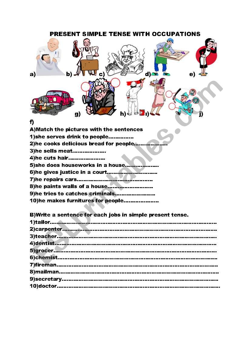 sÃ½mple present tense worksheet