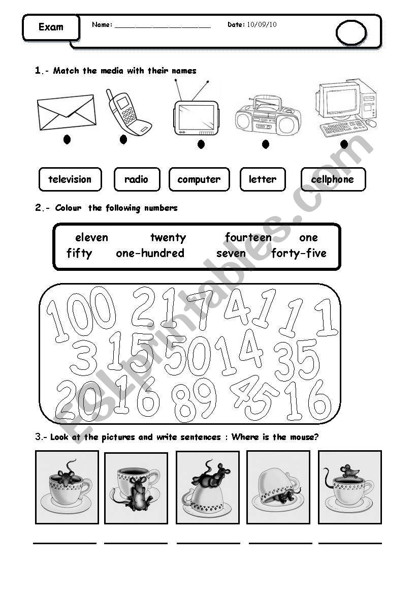 media worksheet