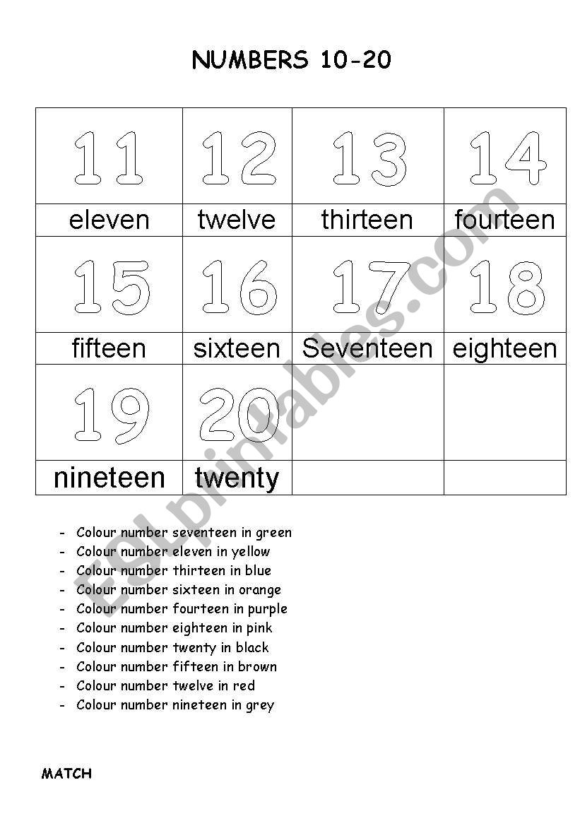 NUMBERS (5 PAGES) worksheet