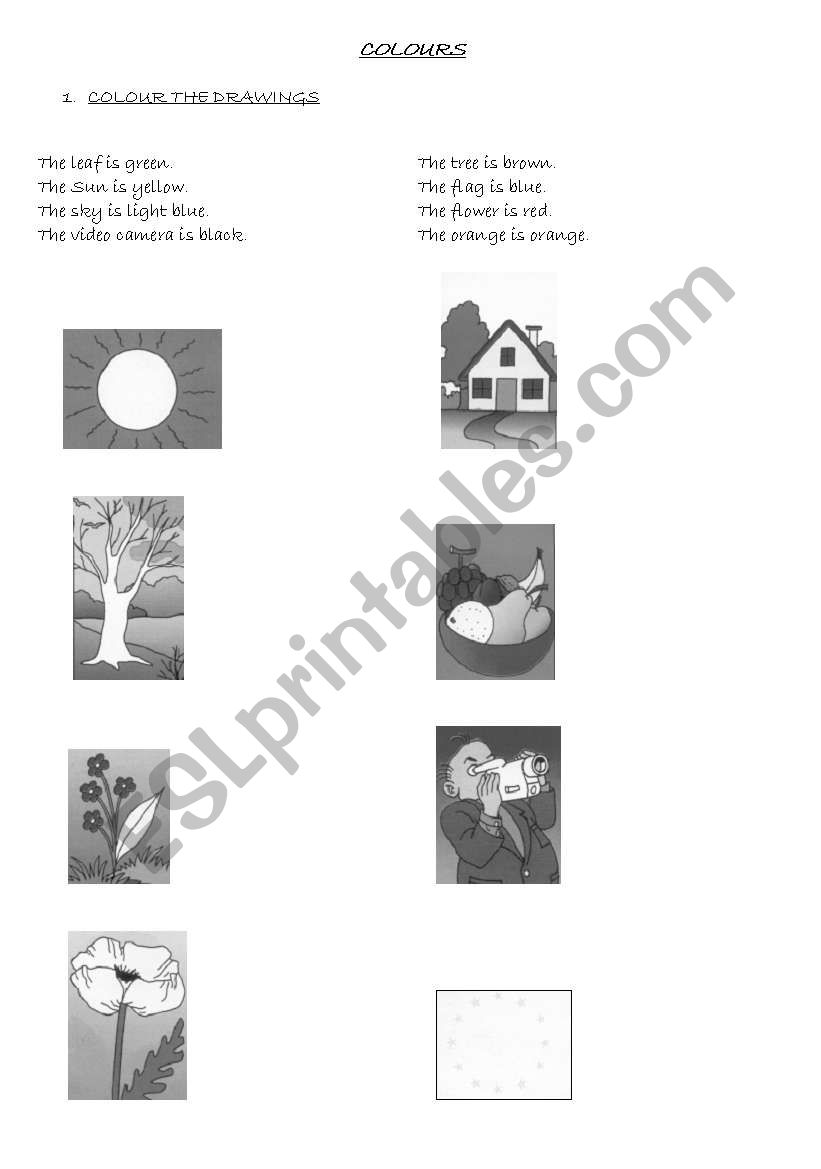 COLOURS worksheet