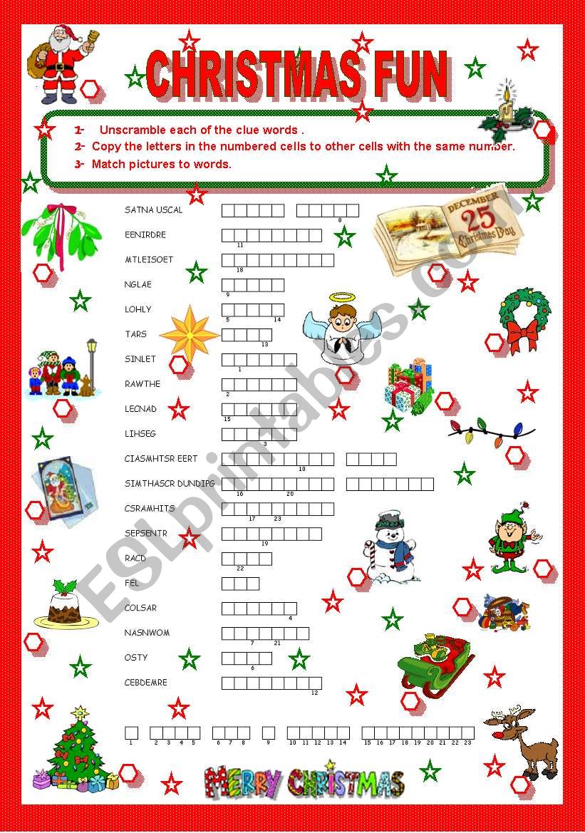 CHRISTMAS FUN worksheet