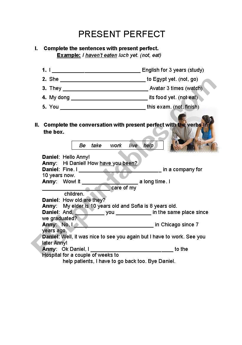 Present Perfect worksheet