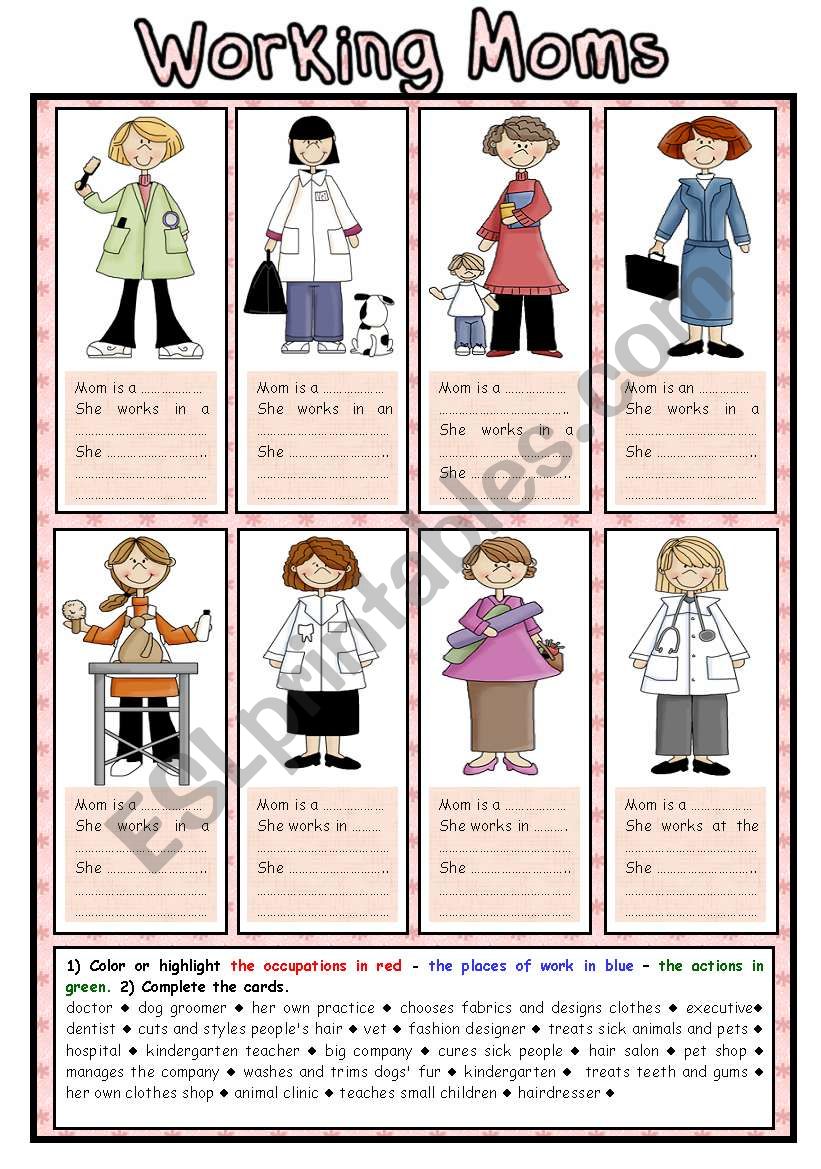 Working Moms (2/2) worksheet