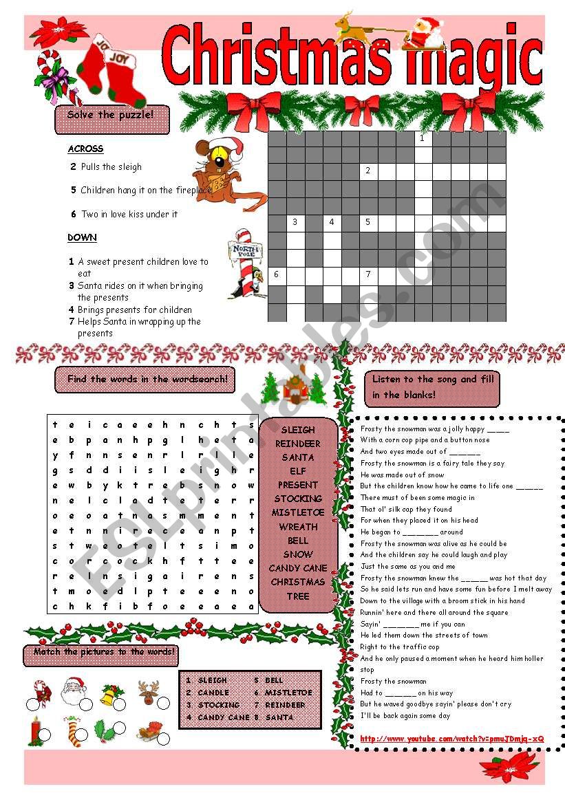 Christmas worksheet