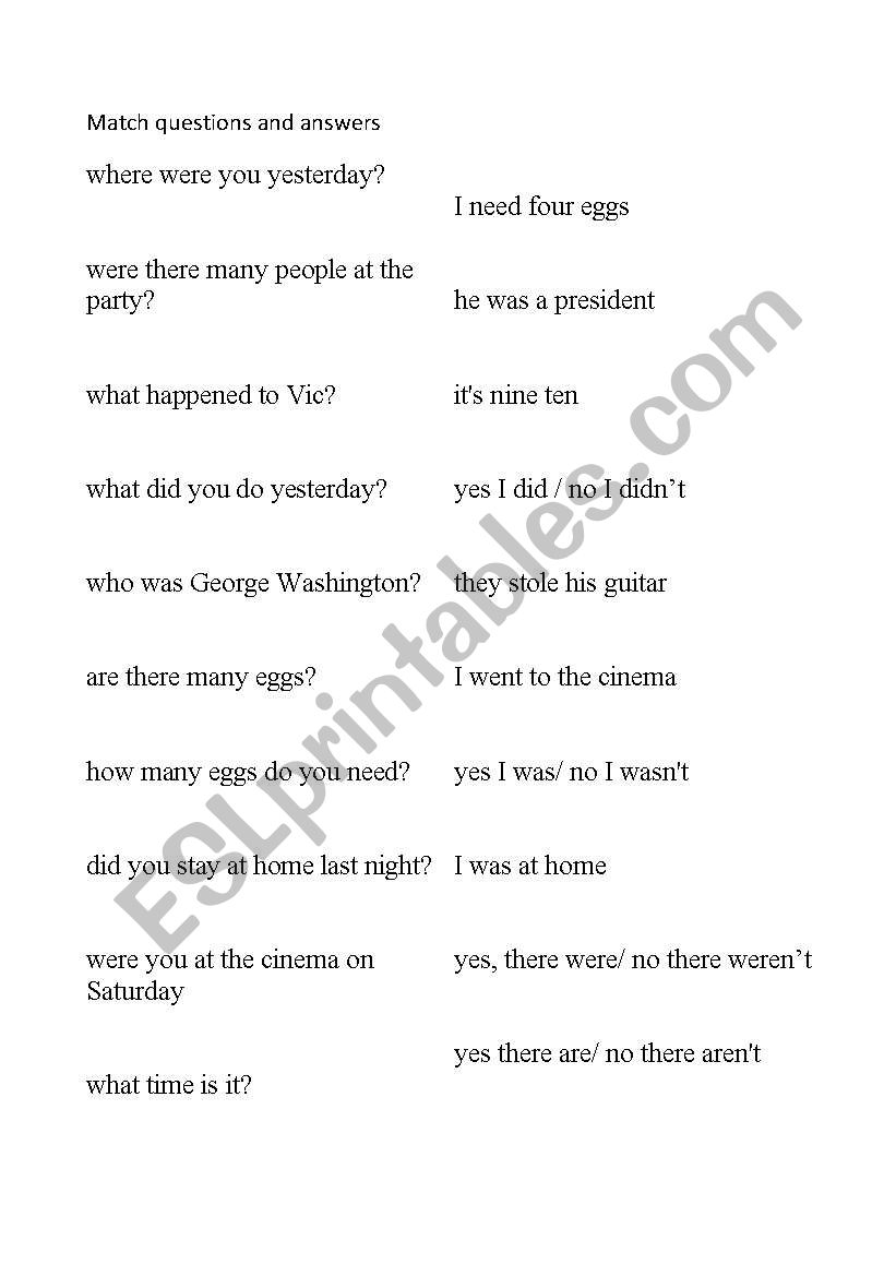 simple past conversation worksheet