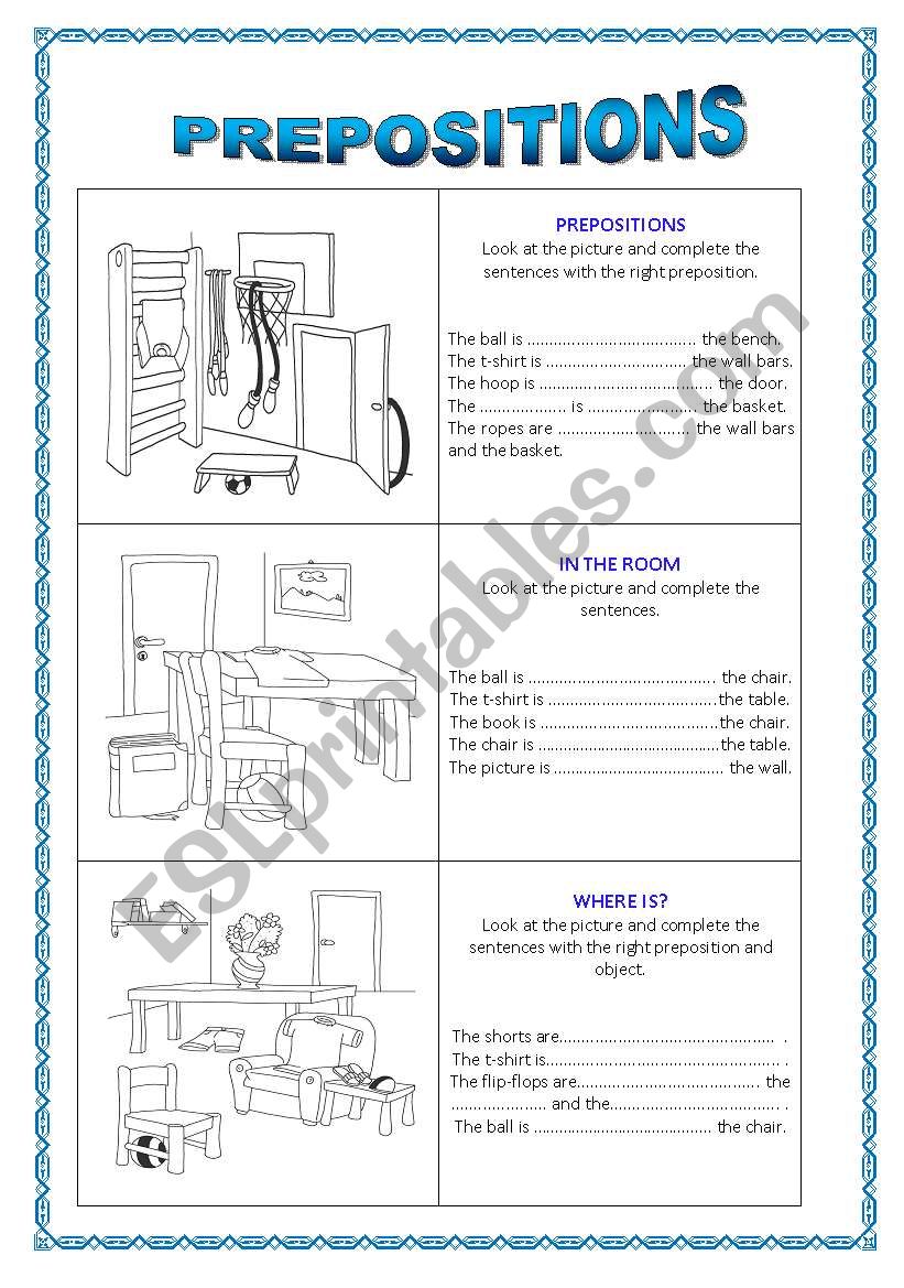 PREPOSITIONS worksheet