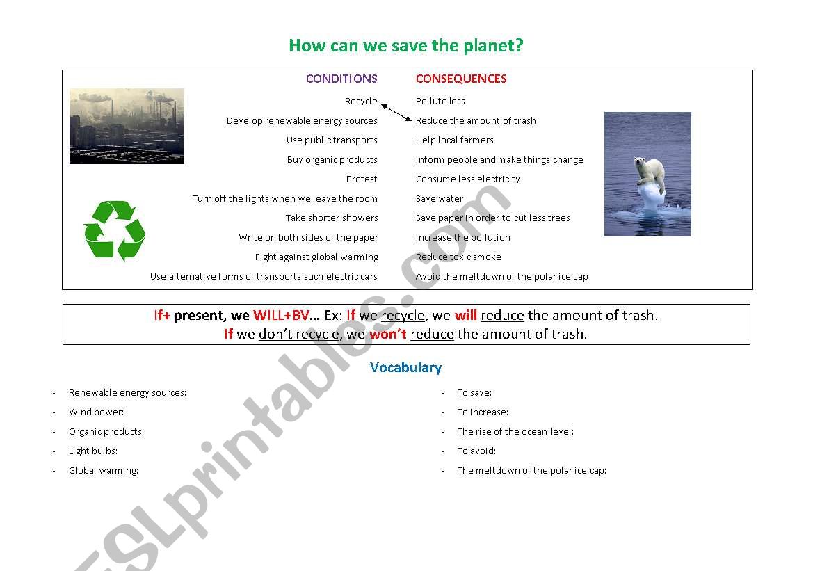 Environment. Conditions/consequences