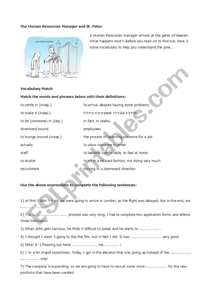 Business English fun activity, interviews, the recruitment process