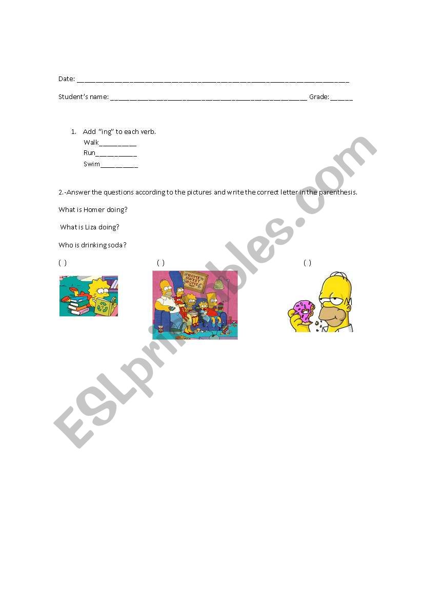 present continuous practice worksheet