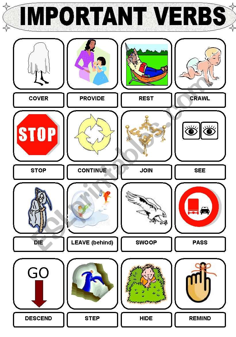 Important Verbs 1 worksheet
