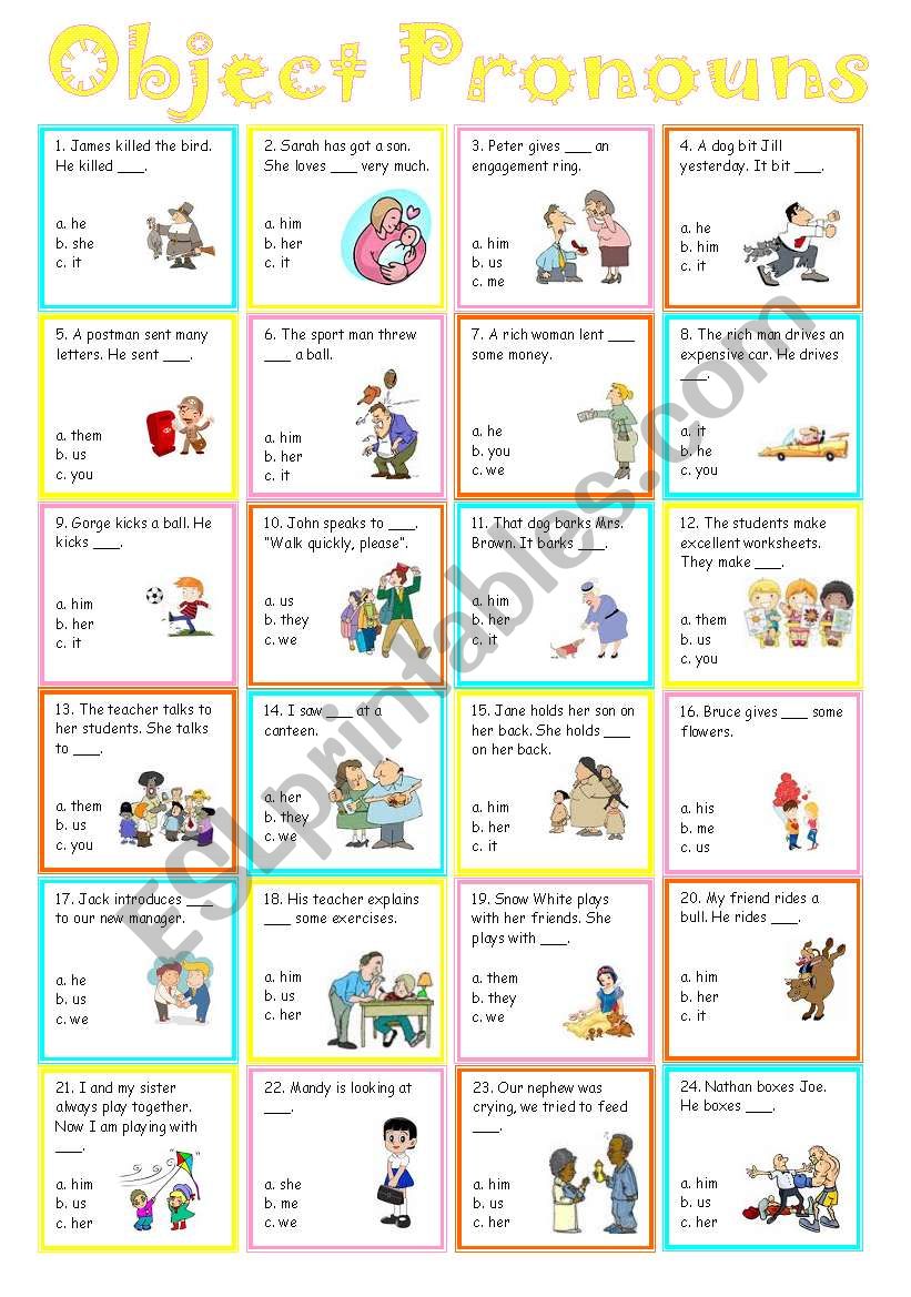 Object Pronouns worksheet