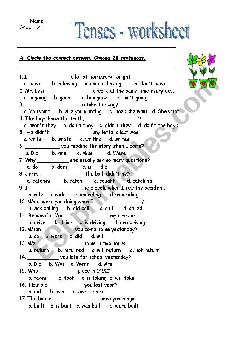 the-worksheet-for-mixed-tenses