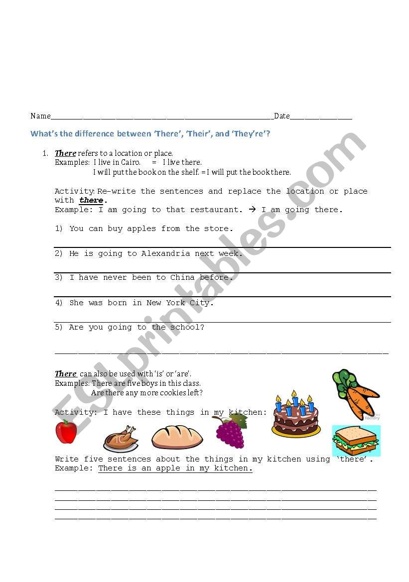 There, Their, They´re worksheet There, Their, They´re worksheet