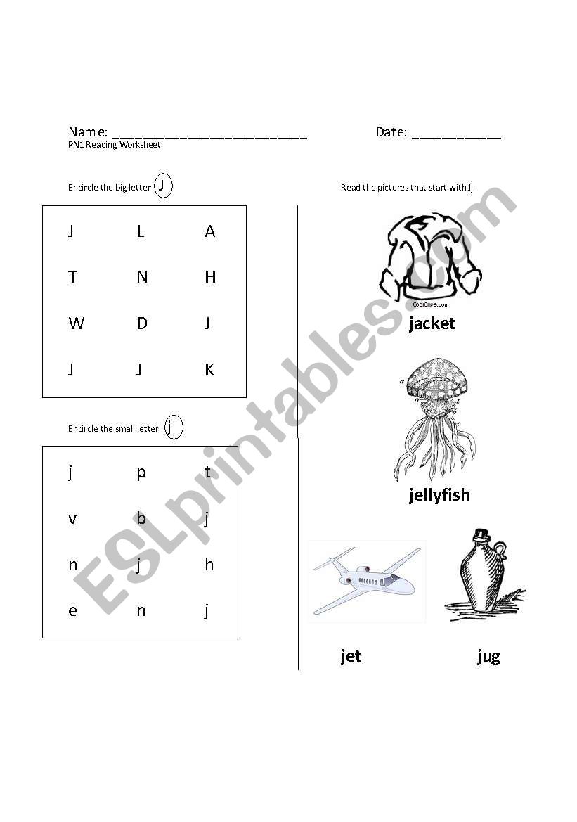 Letter Nn worksheet