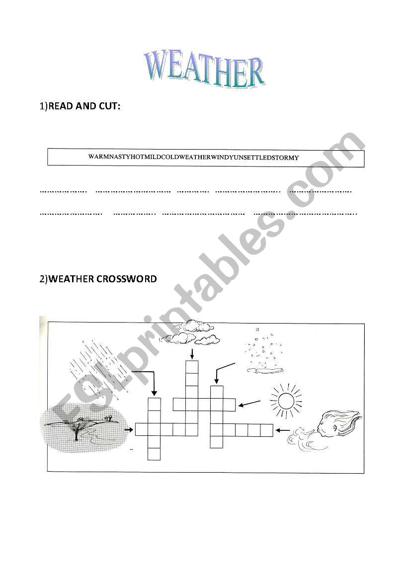 WEATHER worksheet