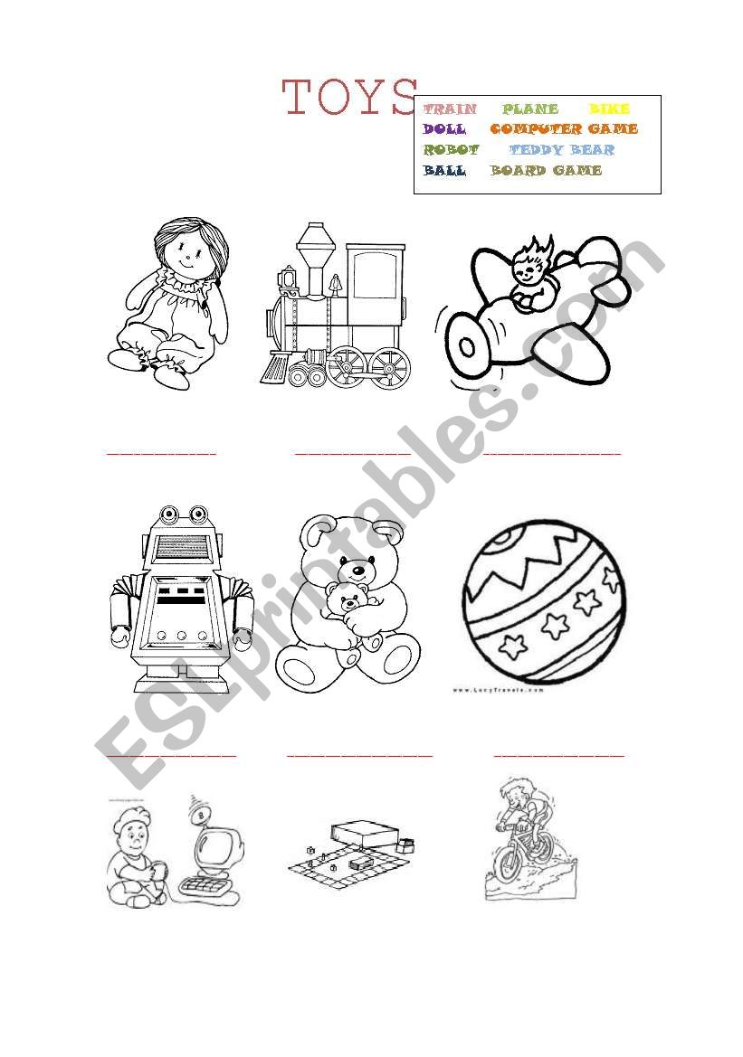 TOYS worksheet