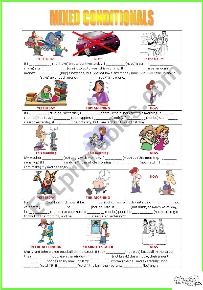 Mixed conditionals worksheet