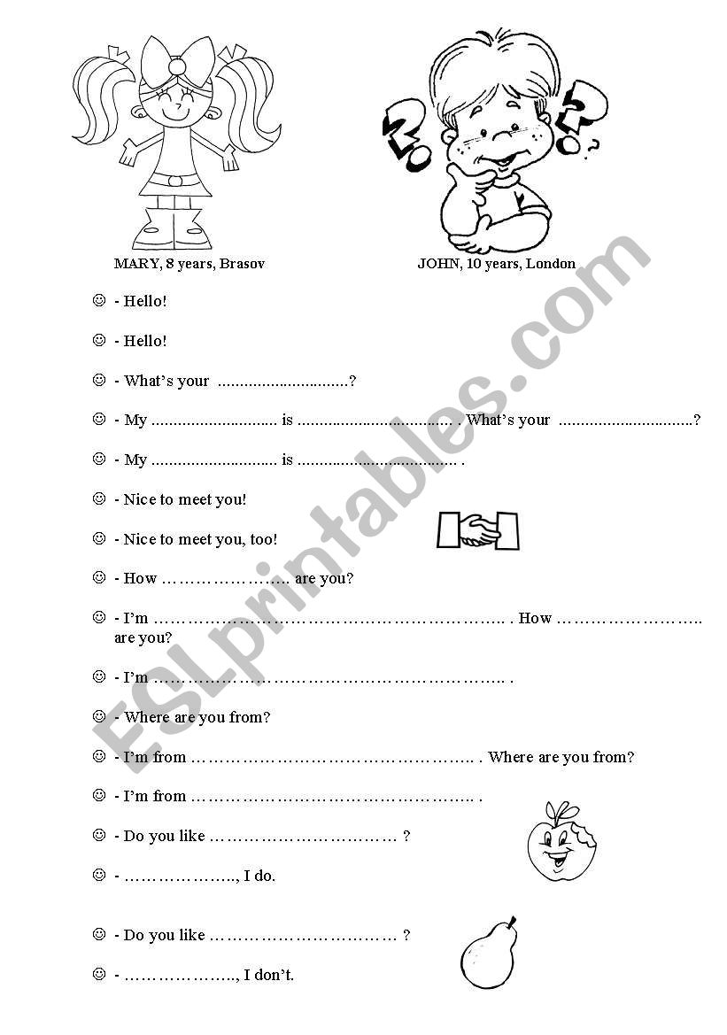 Hello! worksheet