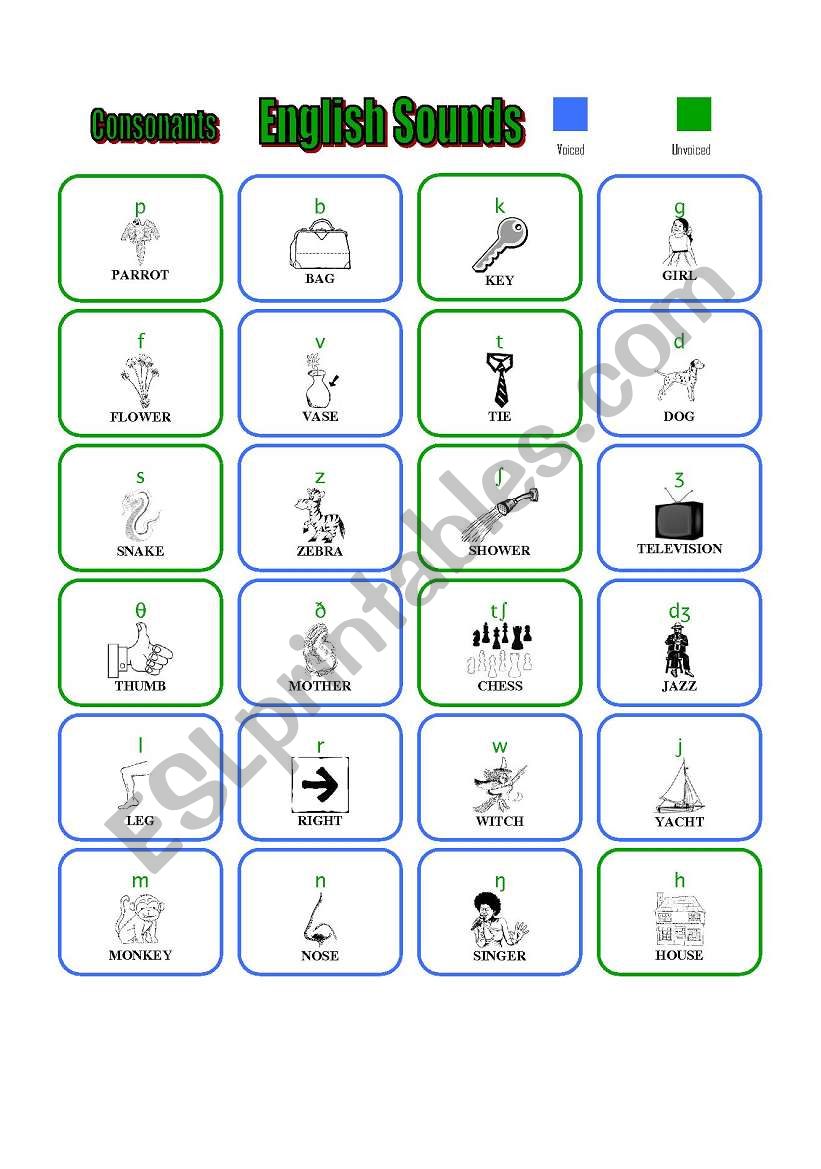 Phonetics: consonants worksheet