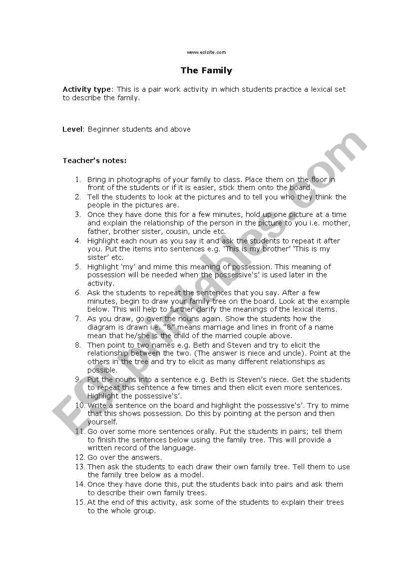 mrs worksheet