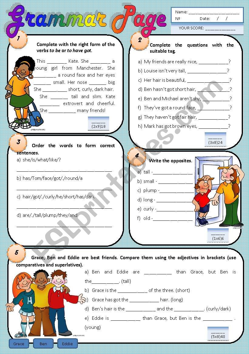 Grammar Page worksheet