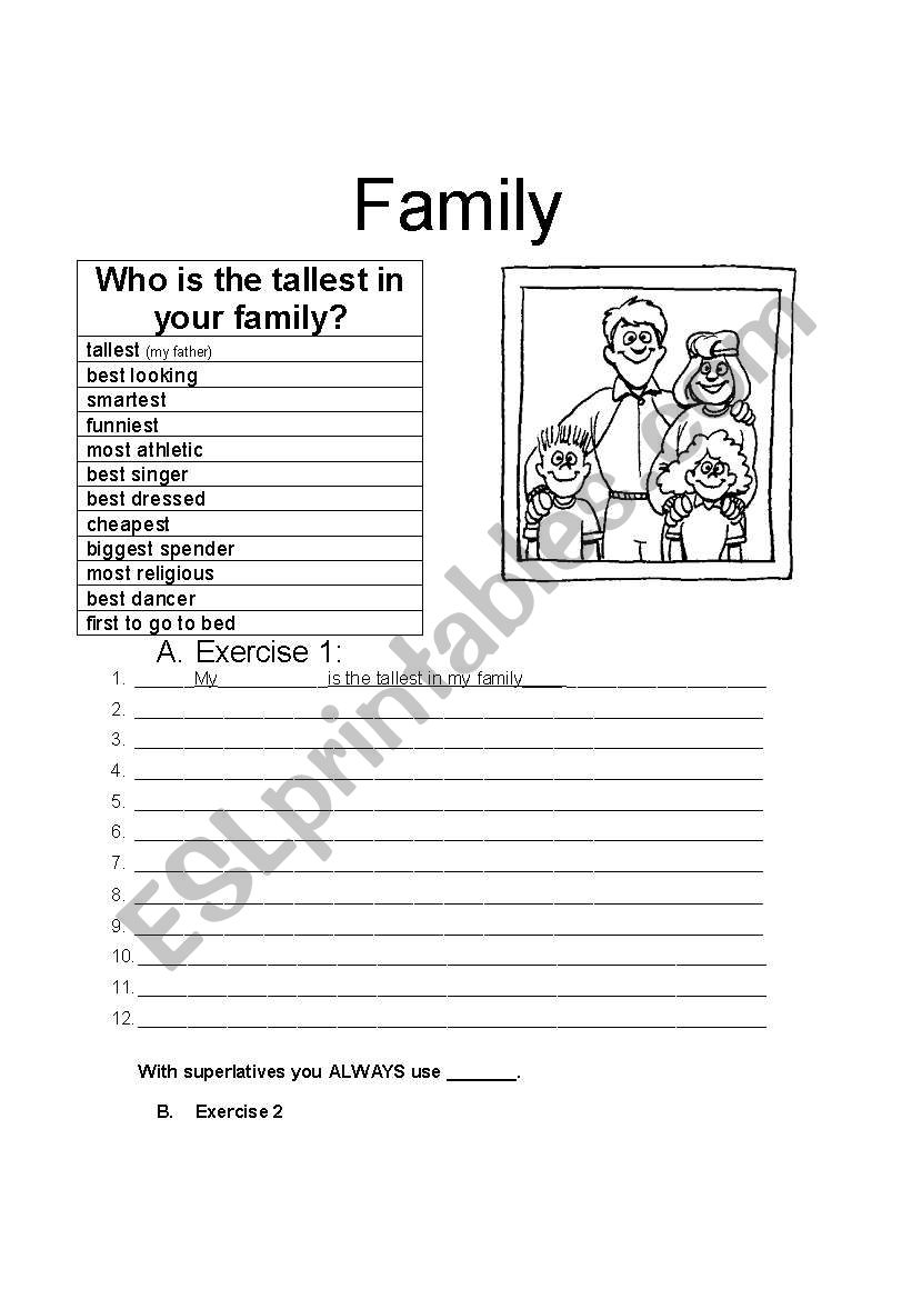 Family Worksheet (2pages)_sentences and matching