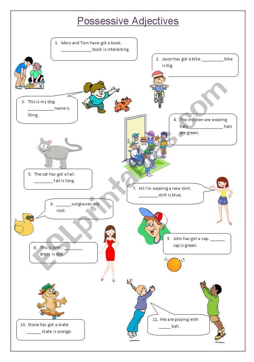 Possessive Adjectives worksheet