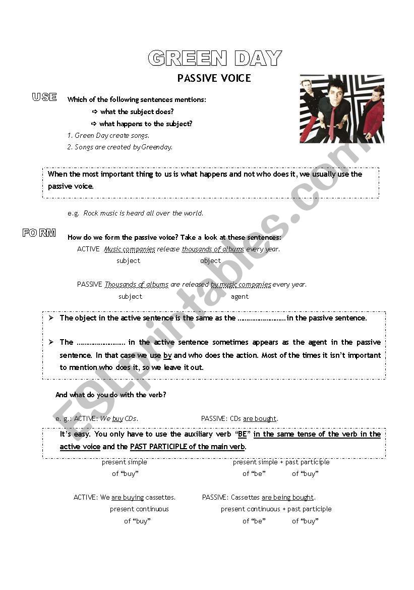 Passive Voice worksheet