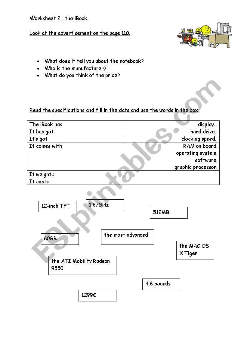 IBook worksheet