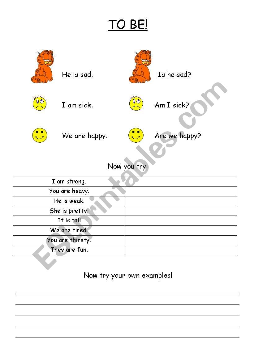 To Be! worksheet