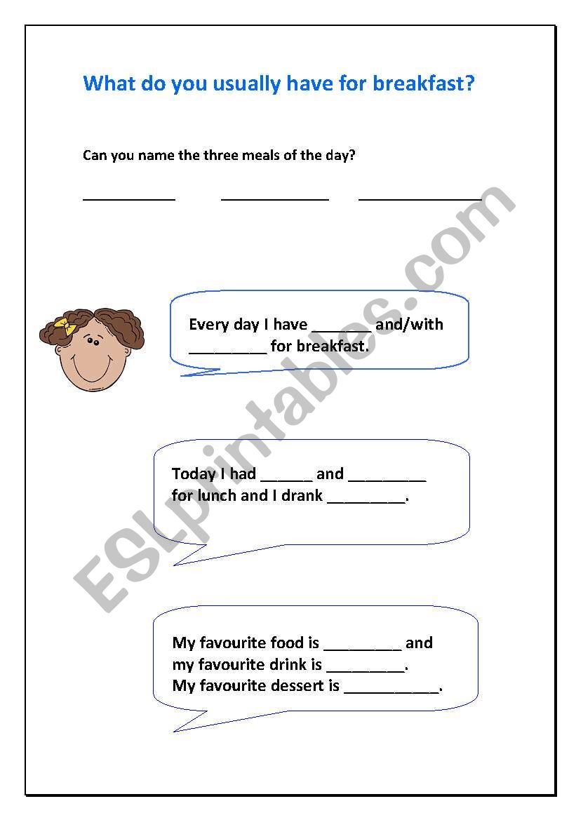 Food..What do you eat? worksheet