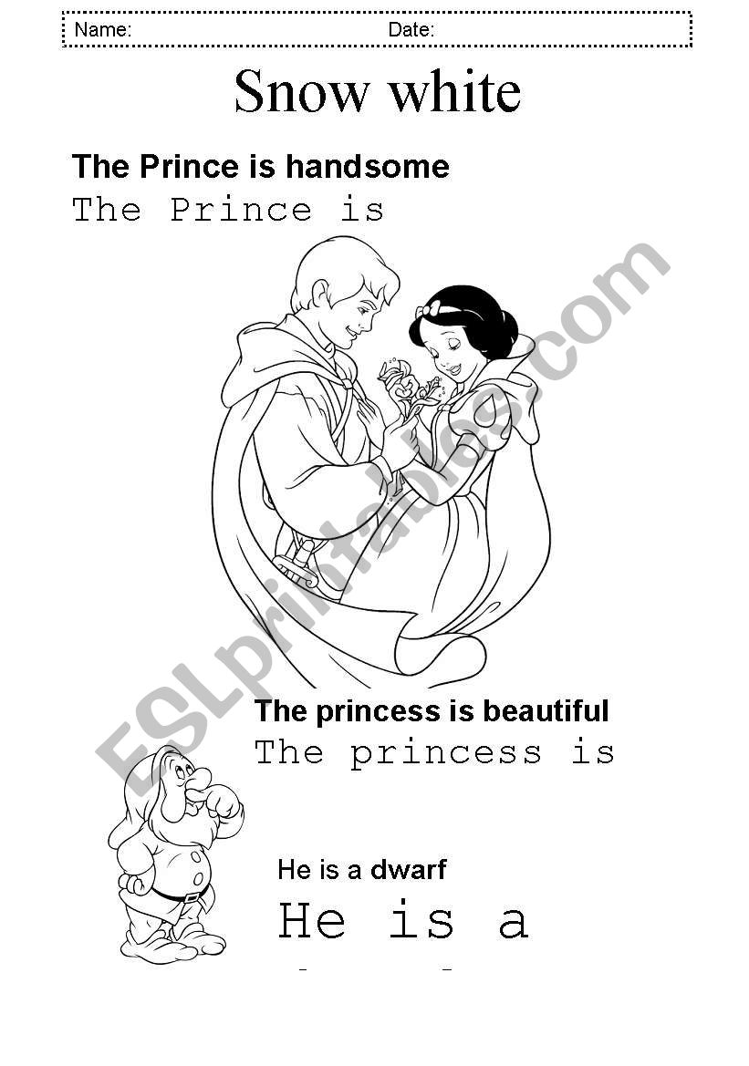 Snow White worksheet