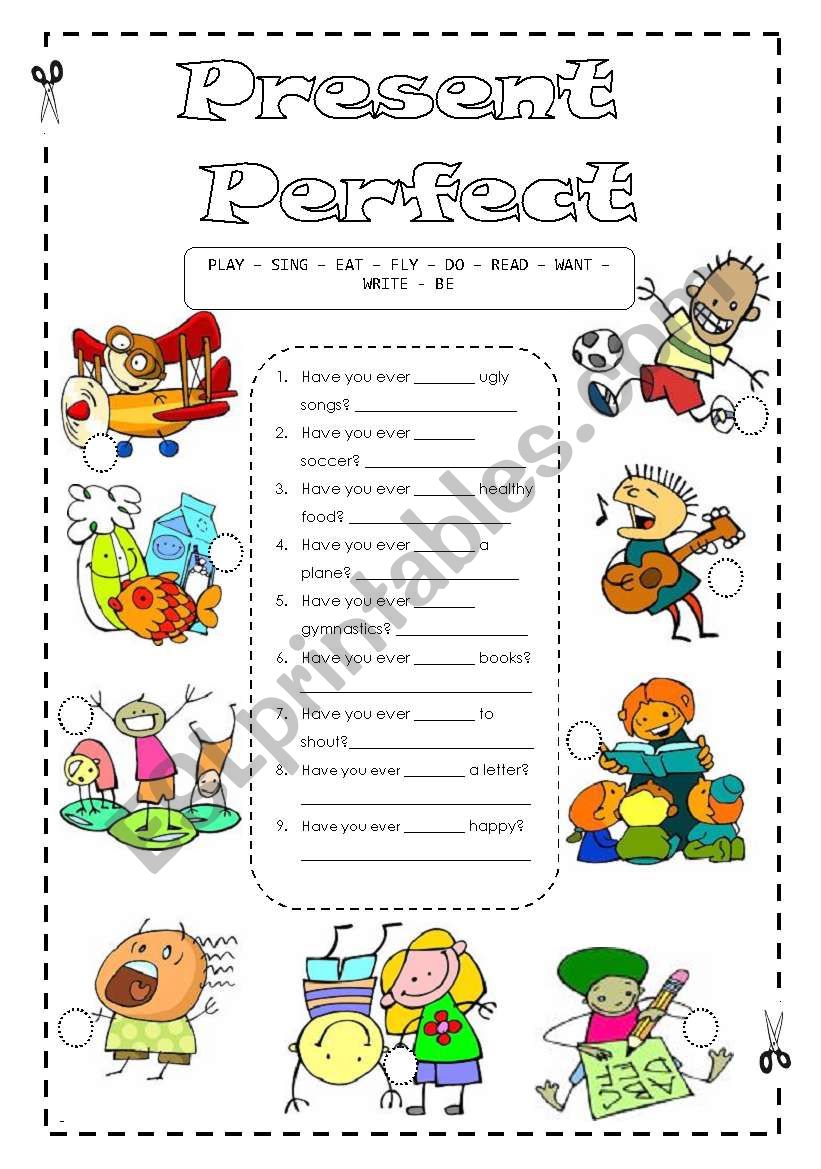 PRESENT PERFECT - MATCHING ACTIVITY - FULLY EDITABLE