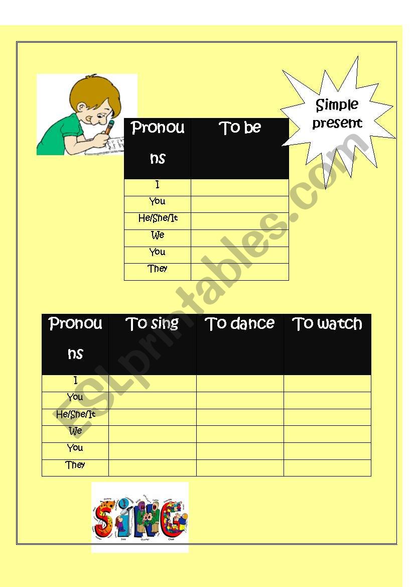 Simple present worksheet