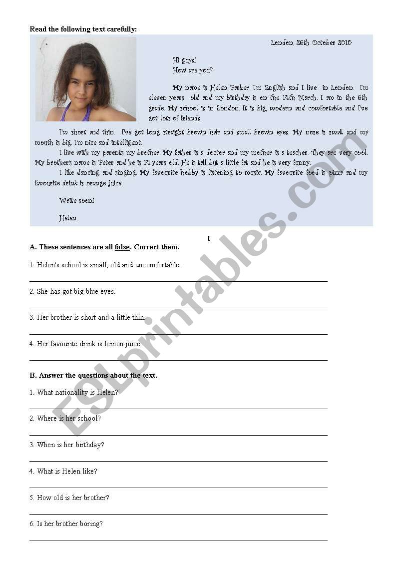 introducin ourselves worksheet